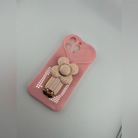 Heart & Flower Rotating Stand Case for iPhone 16 Pro Max - Picture 5 of 8